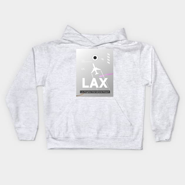 LOS ANGELES LAX Airport Kids Hoodie by Woohoo